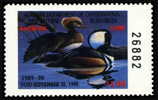 Alabama Waterfowl Stamp 1989